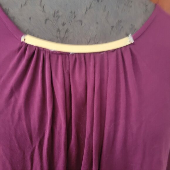 Lord & Taylor Womens Purple 3/4 Sleeve Top L - Picture 2 of 5